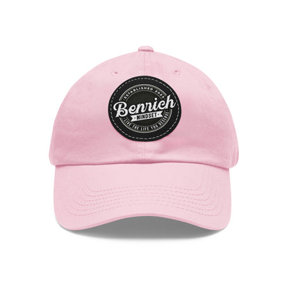 Dad Hat with Leather Patch (Round)